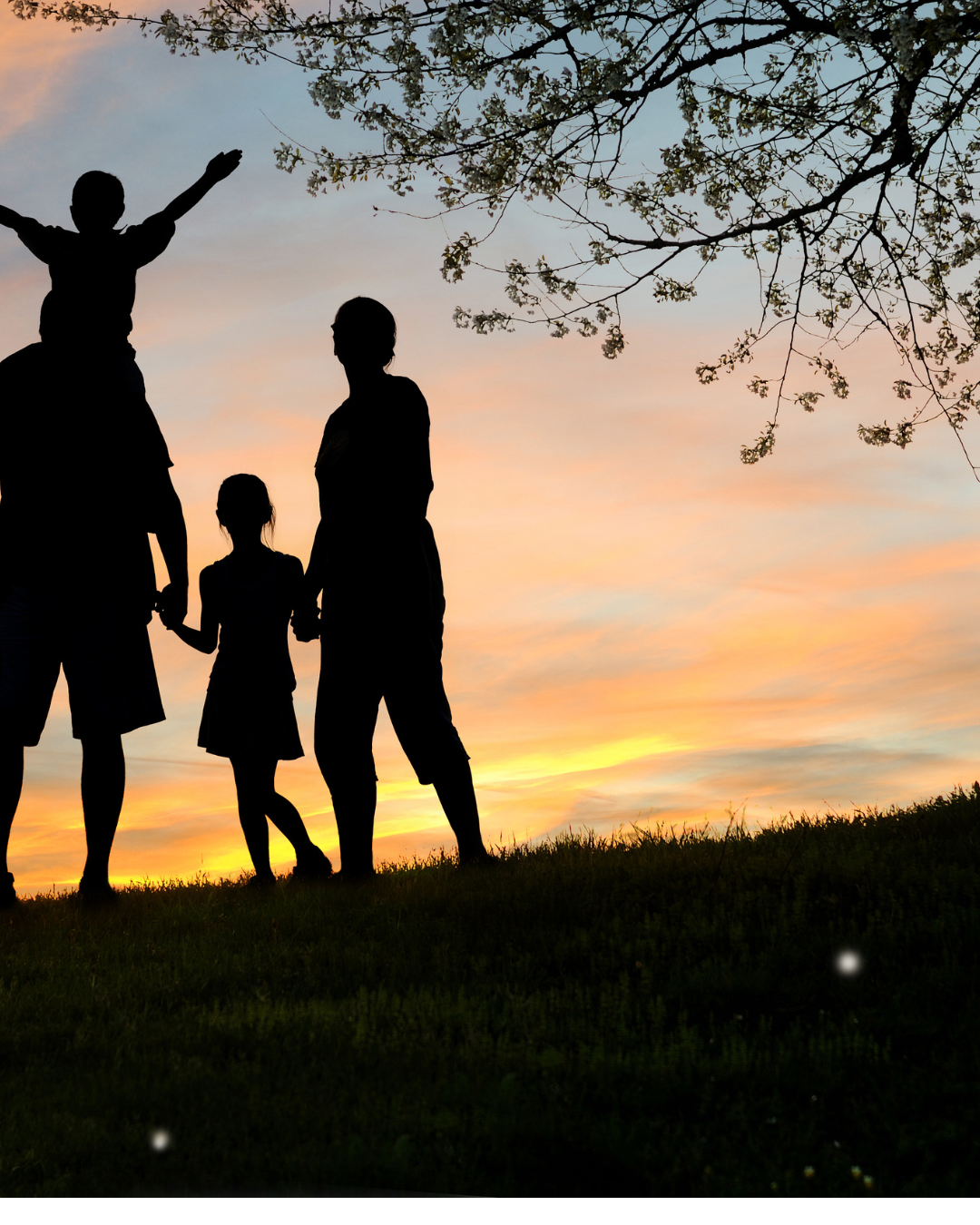 Family at sunset